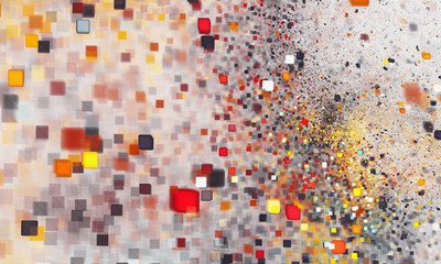 Fototapeta premium Abstract colorful square bokeh. Beautiful background for art projects, business, template, banners