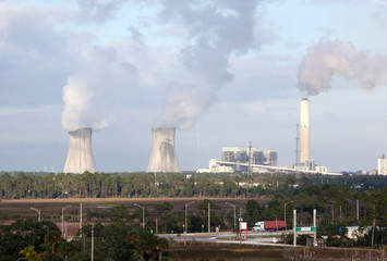 Jacksonville Power Station At Dusk