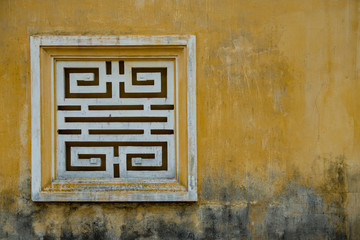 old vietnamese wall with window