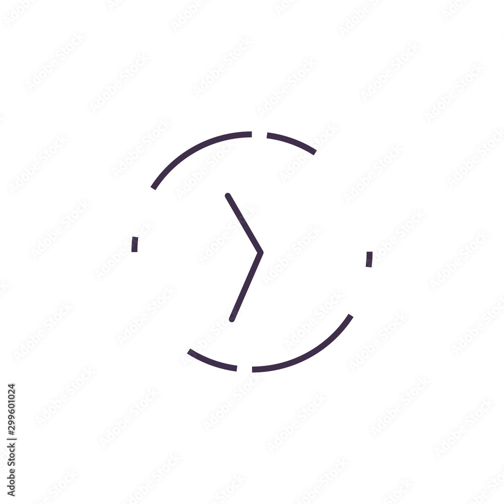Poster isolated clock icon vector design