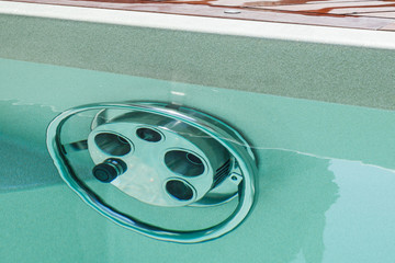Countercurrent for the pool. Water attraction. Artificial flow. Pump. Hydromassage. Flow. Water...