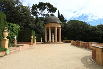 Park of the Labyrinth of Horta. Horta Labyrinth. Passeig de Castanyers.  The oldest garden city, designed in 1792 by Domenico Bagutti. Barcelona. Catalonia. Spain