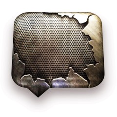 Button metal icon.  Elegant, stylish icon, desktop background, the basis for the inscription, sticker, decal, boot icon. Round frame, metal background, vector illustration, EPS, JPEG, SVG.