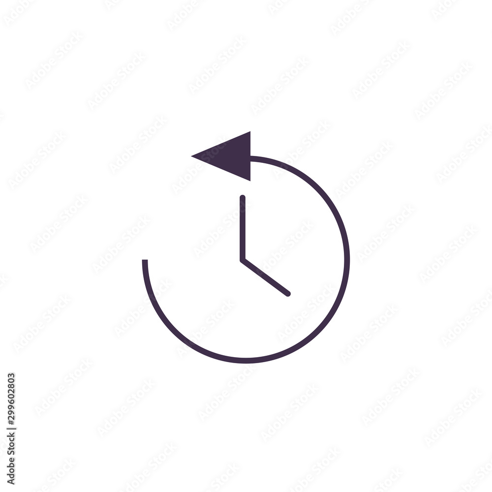 Poster isolated clock icon vector design