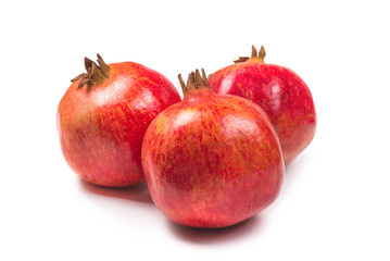 Sweet pomegranate isolated on white background.