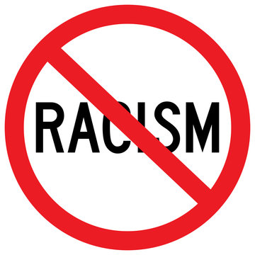 No to racism sign vector illustration