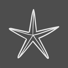 Star doodle, hand drawn sketch illustration