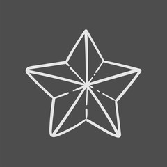 Obraz premium Star doodle, hand drawn sketch illustration
