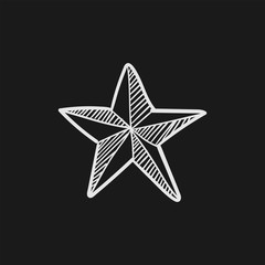 Obraz premium Star doodle, hand drawn sketch illustration