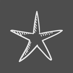 Fototapeta premium Star doodle, hand drawn sketch illustration