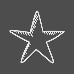 Star doodle, hand drawn sketch illustration