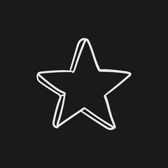 Star doodle, hand drawn sketch illustration