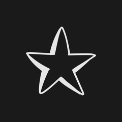 Obraz premium Star doodle, hand drawn sketch illustration