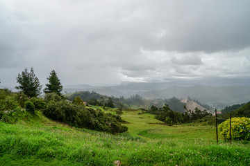Fototapeta na wymiar Mountainside in Chilcatotora Ecuador Andes Highlands