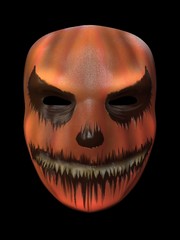 Halloween pumpkin mask 2. 3d illustration