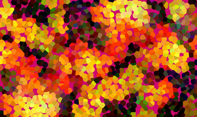 Abstract texture, red color pixels. Multi-colored mosaic illustration.