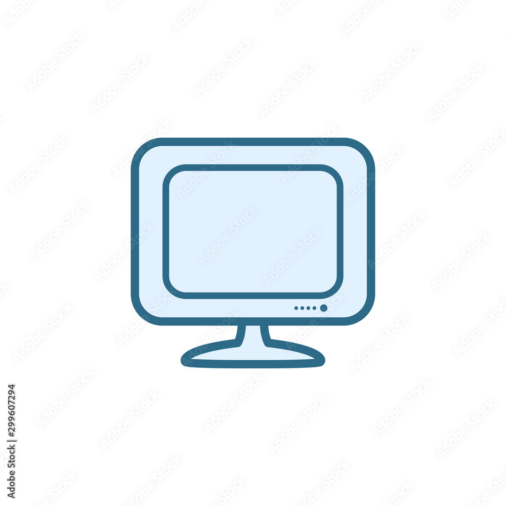 Poster digital computer icon line vector design