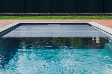 Span for pool. Rolling coating. Pool protection. Rollete. Security. Pure water. Pool protection...