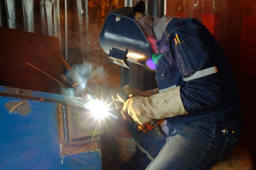 Welder construction work fabrication.