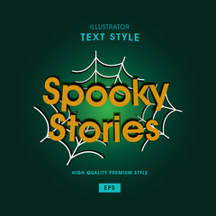 Halloween text style letter spooky stories