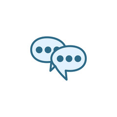 Isolated communication bubble icon line vector design