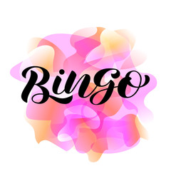 Vector illustration. Bingo lettering for banner or card.