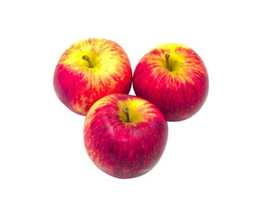 group of red apple fruit multi vitamin isolated on white background with clipping path