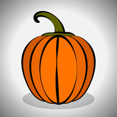 Pumpkin halloween image. Spooky halloween - Vector illustration