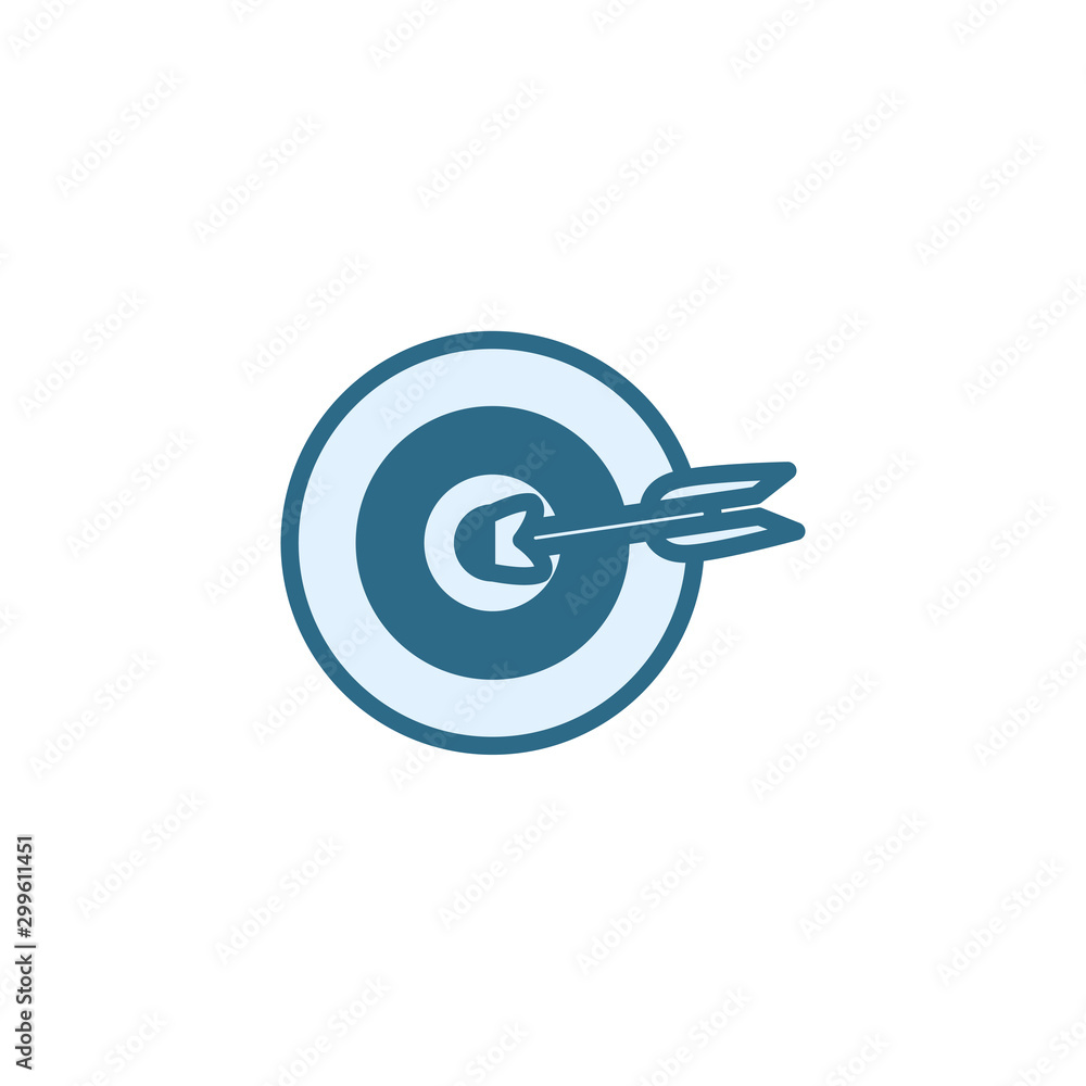 Poster isolated target icon line vector design