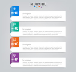 Business infographic labels template with options. Creative template for presentation