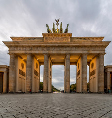 Beautiful view of the Brandenburg Gate, Berlin, Germany, at dusk in a moment of tranquility