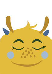 Cute monster vector illustration portrait