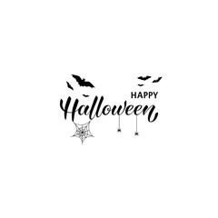 Happy Halloween vector lettering. Vector isolated illustration.
