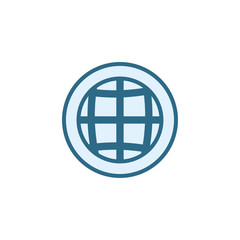 Isolated global sphere icon line vector design