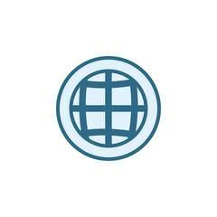 Obraz premium Isolated global sphere icon line vector design