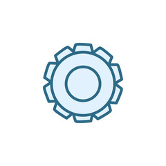 Isolated gear icon line vector design