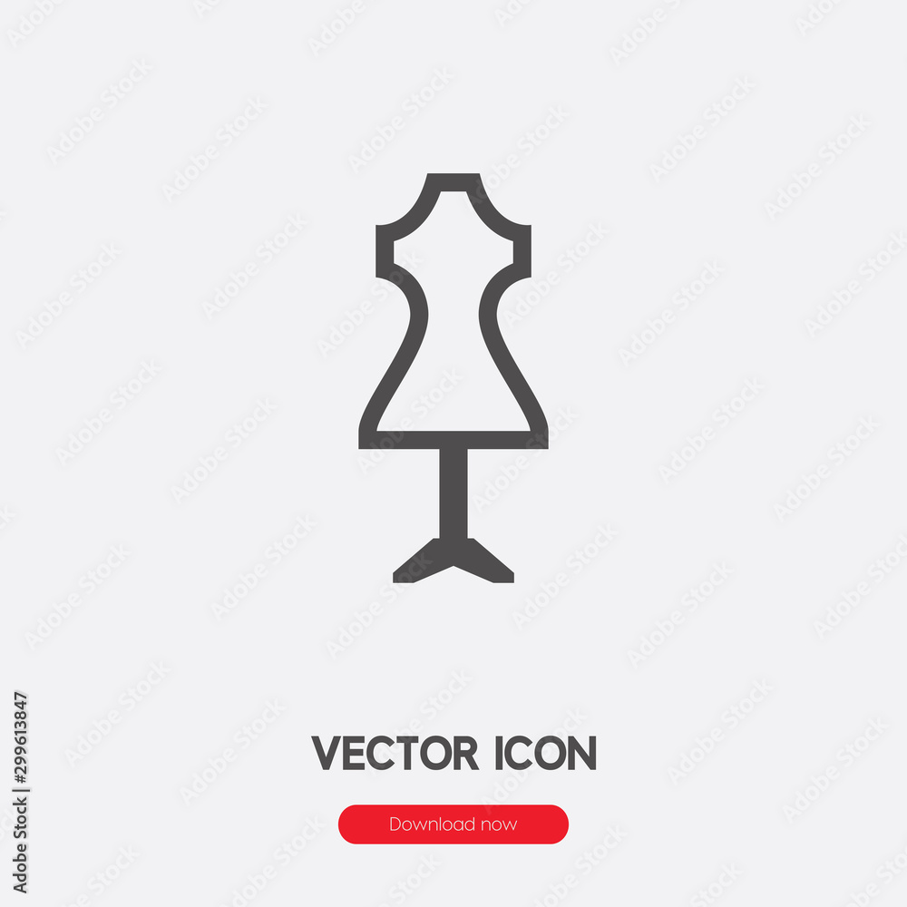 Poster mannequin icon vector. linear style sign for mobile concept and web design. manikin symbol illustrat