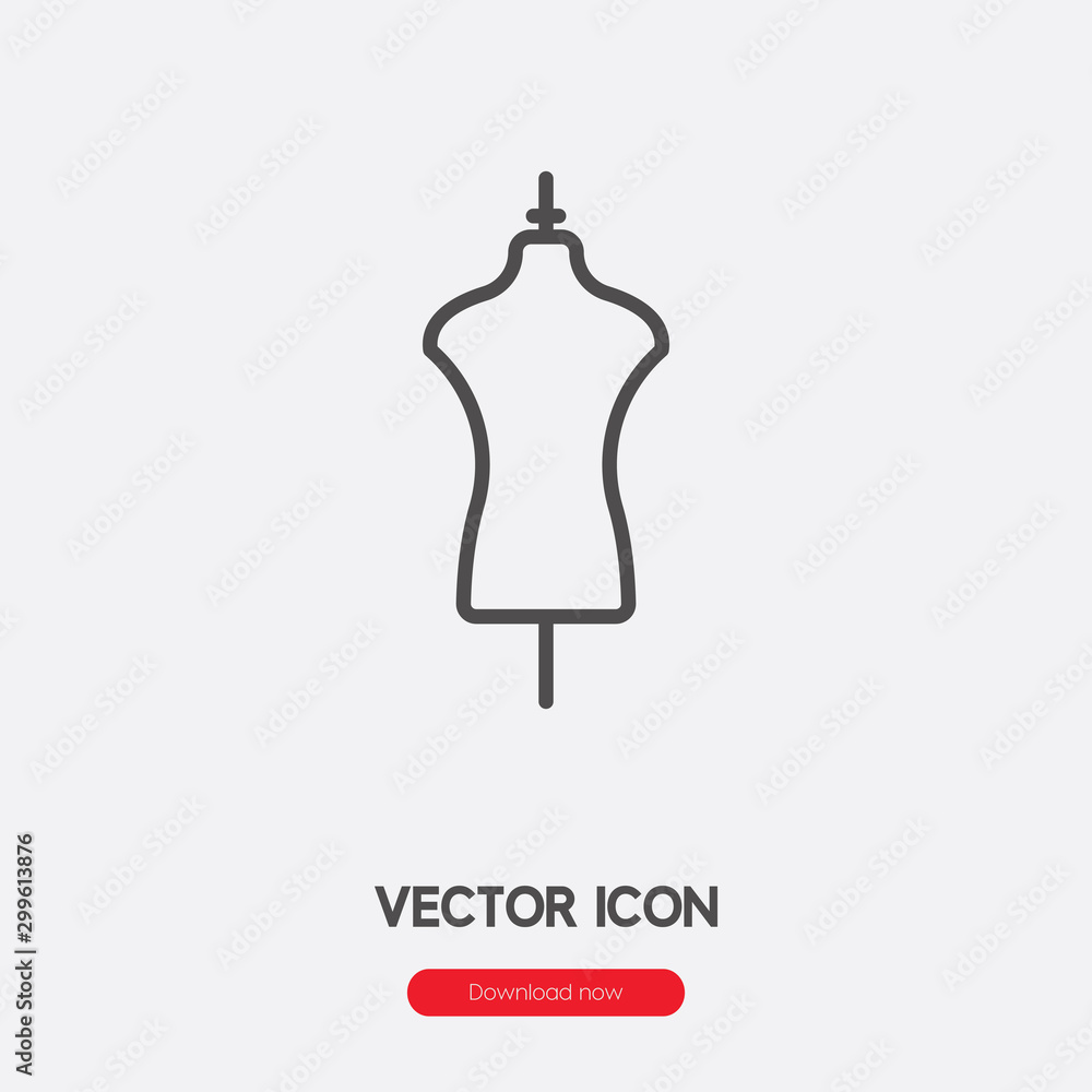 Poster mannequin icon vector. linear style sign for mobile concept and web design. manikin symbol illustrat
