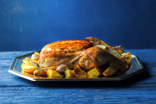 Lemon and thyme roasted chicken