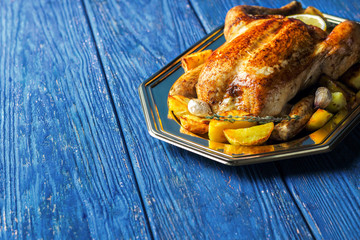 Lemon and thyme roasted chicken