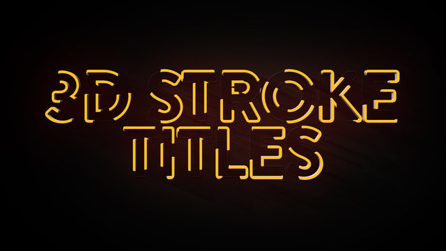 3D Stroke Titles