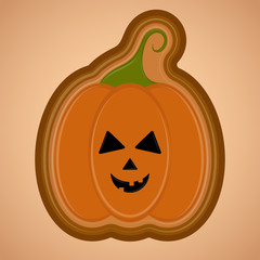 Spooky pumpkin halloween. Halloween season - Vector illustration