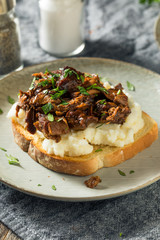 Homemade Indiana Manhatten Hot Rost Beef Sandwich