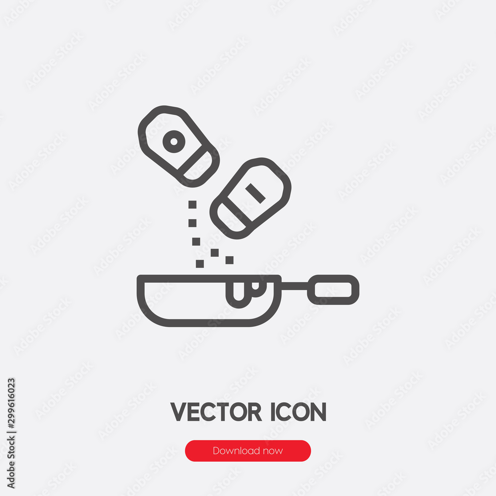 Poster spicy icon vector. linear style sign for mobile concept and web design. spicy symbol illustration. p