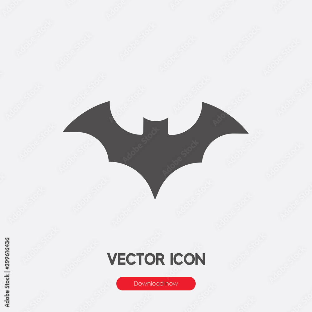Poster bat vector icon vector. linear style sign for mobile concept and web design. bat symbol illustration