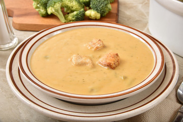 Creamy delicious broccoli cheese soup