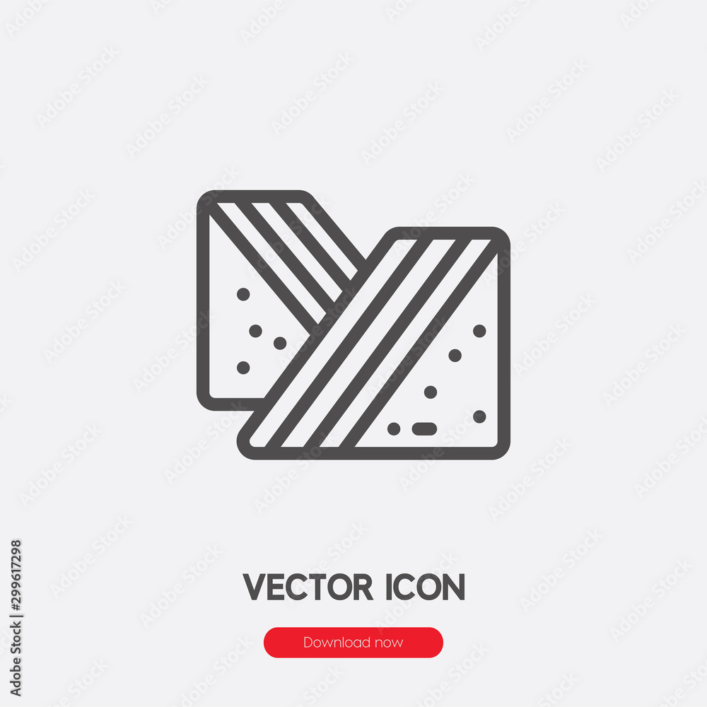 Poster sandwich icon vector. linear style sign for mobile concept and web design. sandwich symbol illustrat