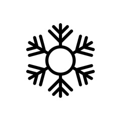 Black Snowflake icon isolated on white background. Vector Illustration. EPS10