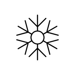 Black Snowflake icon isolated on white background. Vector Illustration. EPS10