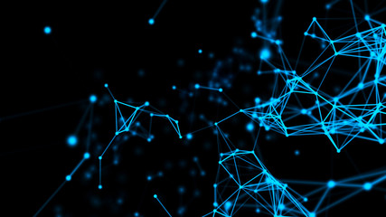 Abstract graphic design. Network connection background. 3d rendering.